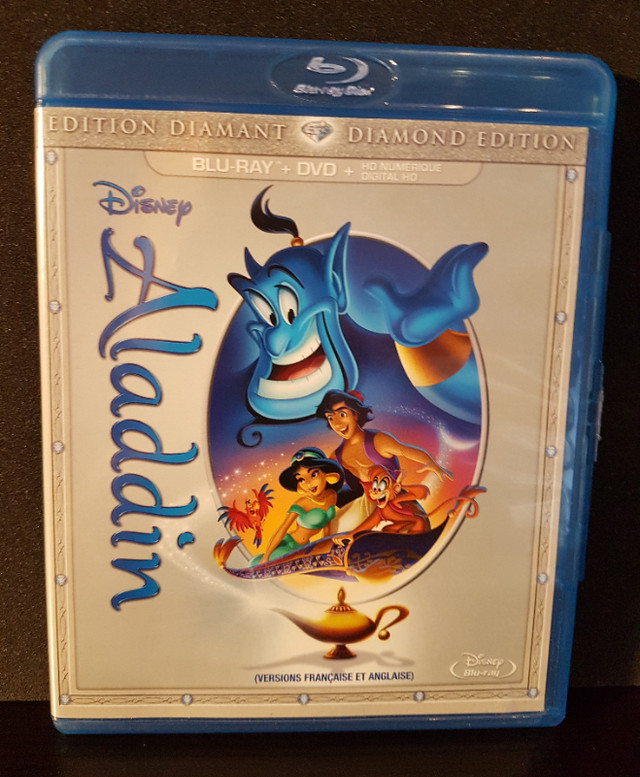 Films Disney, Aladdin, en DVD Blu Ray, édition diamant dans CD, DVD et Blu-ray  à Laval/Rive Nord