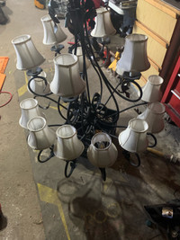 Chandelier solid steel very well made 40”h 35”w