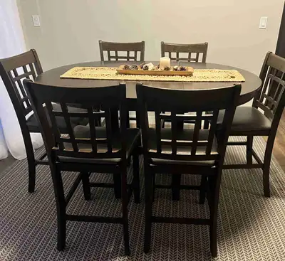 7 Pc Counter (Not standard) - Height Dining Set , View more
