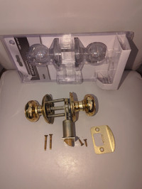 Garrison Passage Ball Door Knob Handle Set, Polished Brass