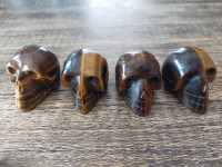 Tigers eye gemstone skulls
