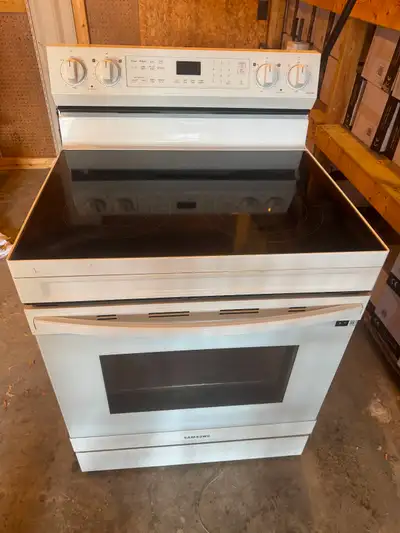 White Samsung Convection Range Stove with Air Fry& Wi-Fi, View more