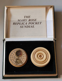 Vintage Rare The Mary Rose Replica Pocket Sundial 