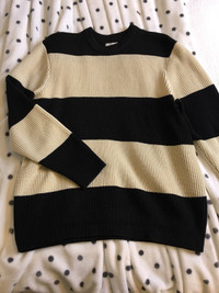 H&M - Black and White Striped Sweater