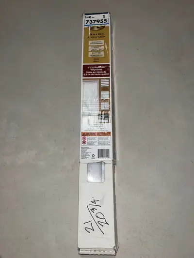 Brand new Paid $49 at Home Depot and they custom cut it to 21” 1-3/8” blinds