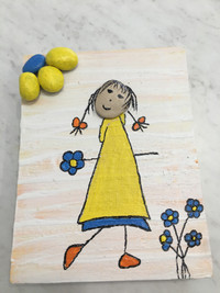 Original folk art on wood