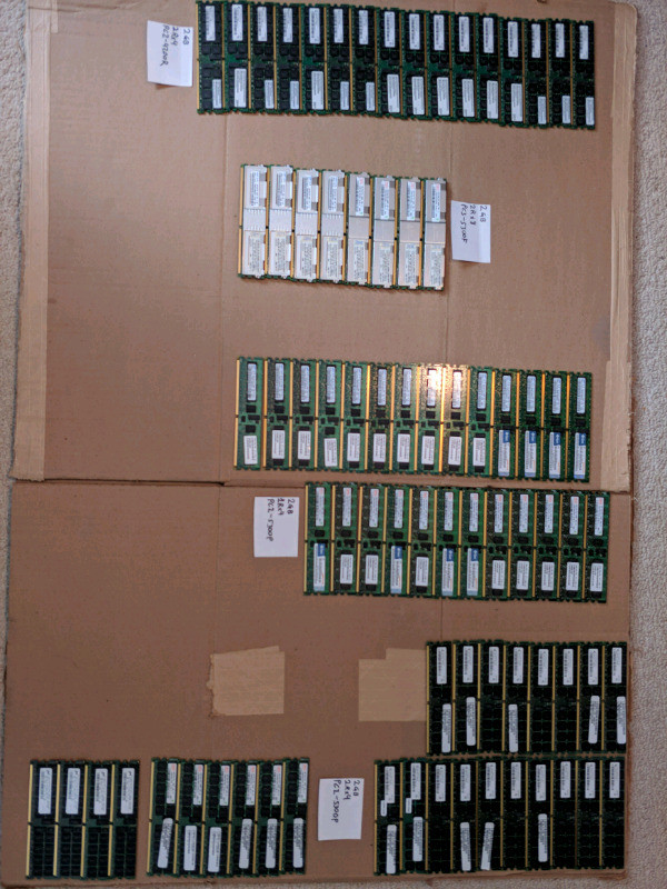 2GB DDR2 PC2-5300 ECC RAM, Memory - Lots available in Servers in Markham / York Region