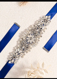 Crystal Rhinestone Sash Belt for Women's Dress, Bridal Belt -New