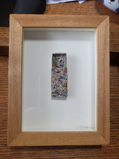 ORIGINAL MATCHBOX COLLAGES Paper, Matchbox, detailed pieces....mimicking a map type design Made by m...
