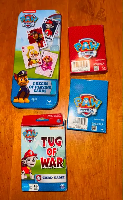 2 decks of playing cards in paw patrol & tug a war car, View more