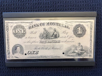 1859 $1 Bank of Montreal Face Proof