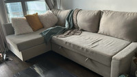 IKEA Sofa Bed Beige Like-New (more than 50% off)