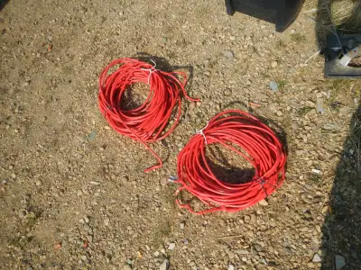 Two 100ft rolls of Dc wire Thin braids 1/4" thick with out shielding Asking 200 for both rolls Im in...