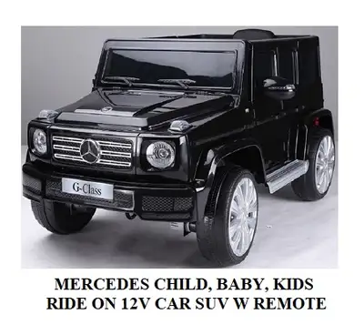 MERCEDES CHILD, BABY, KIDS RIDE ON 12V CAR SUV WITH REMOTE, View more