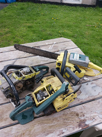 Vintage Pioneer Chainsaws for parts 