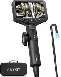 Anykit Two-Way Articulating Borescope, Dual Lens Steerable Indus