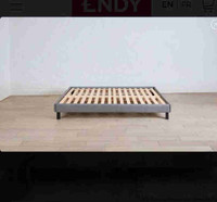 Queen size endy platform bed frame with slats optional headboard