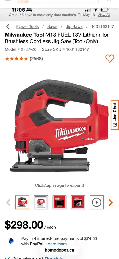 Milwaukee Tool cordless Jig Sa, View more