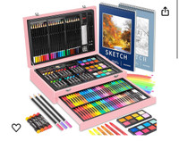 Art Supplies,156-Pack Deluxe Art Set Drawing Kit with 2 Sketch B