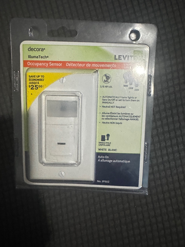 New: Decora Motion Sensor In-Wall Switch in Electrical in La Ronge - Image 4