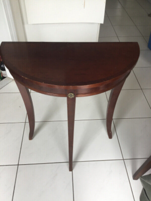 Nice half moon console table, 24”D 28”H in Other Tables in Markham / York Region
