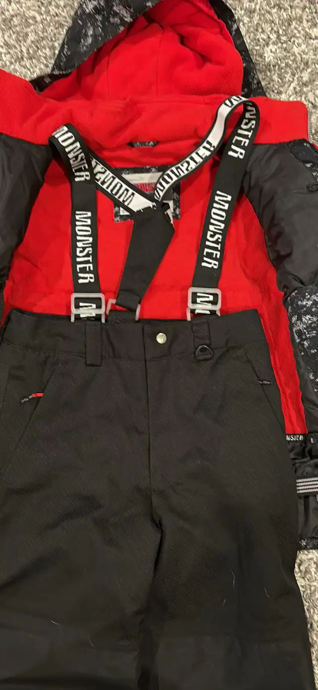 Monster black / red winter Snow Suit kids size 10 in Kids & Youth in Edmonton - Image 3