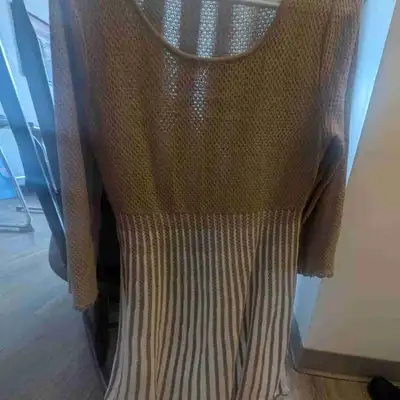 Beautiful CK Calvin Klein Knit Dress – Brown & White, View more