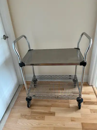 Metal Heavy-Duty 2-level Trolley, View more
