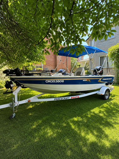 perfect fishing boat 2007 princecraft pro series with 60hp 4 troke mercury engine, 70lb minn kota tr...