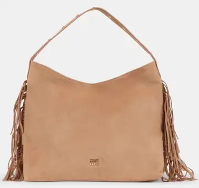 BRAND NEW! *MADDEN NYC* Faux Suede Fringed Hobo Purse, View more