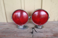 Vintage Pair of Dietz 7-50 Red Safety Lights