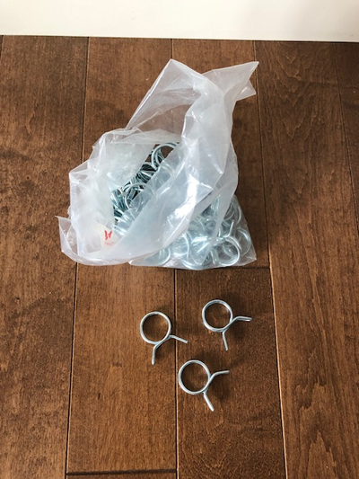 bag of double wire spring clamps, View more