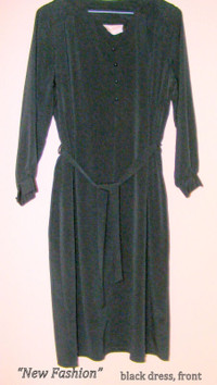 Vintage LONG BLACK DRESS, elegant, basic, perfect condition