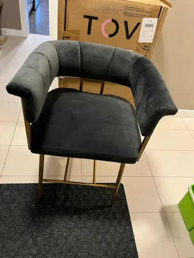 Brand new velvet Barstools Set of Two, View more