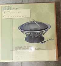 Classic brand new never used 30" Round Wood Burning Fire bowl