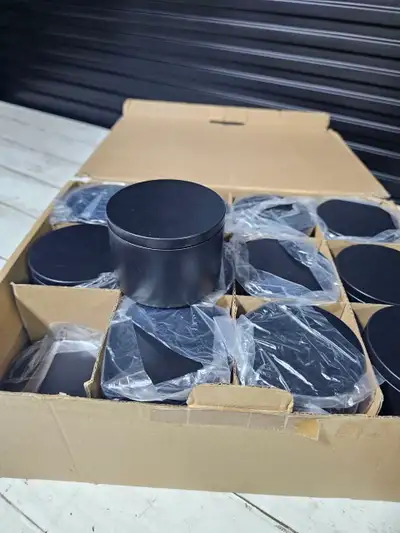 24 Pack 8 oz Candle Tins,Black Matte Candle Jars with Lids Bulk, View more