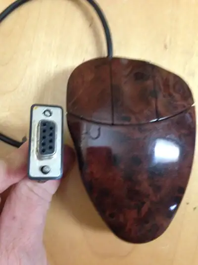 Vintage Logitech MouseMan Sensa, Wurzelholz-Design serial wood, View more