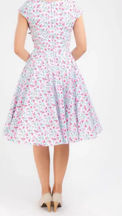 Brand new Lady Mara magnolia print retro dress size M, View more