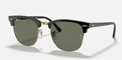 Ray Ban RB3016 Clubmaster Classic, Black/Polarized Green - NEW, View more