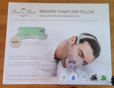 Oreiller pour utilisateur de CPAP en mousse de mémoire de forme, View more
