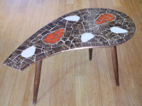 Tables en mosaïque de céramique par M. Chalvignac, mid-century