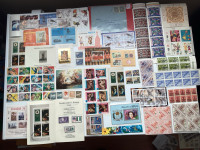LOT OF WORLD MINT AND USED STAMPS $10. MAIL$2