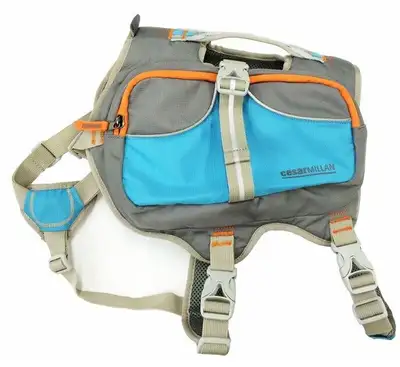 Brand New Cesar Millan Large Dog Backpack with Buckle Strap Harness and Pockets for large dogs Bough...