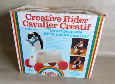 Vintage 1980-81 childs riding toy. The Creative Rider by Tonka Toys Canada Division. Made in the USA...