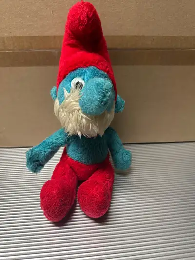 Vintage 10" Papa Smurf Peyo 1979 Smurfs Stuffed Plush Doll: