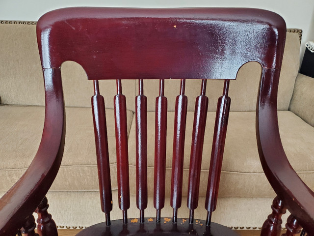 Antique Solid Wood Johnson Chair Co. Swivel Office Chair in Chairs & Recliners in Moncton - Image 2