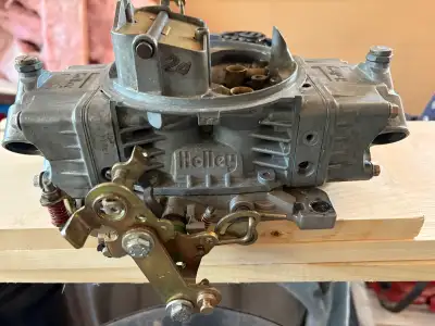750 Holley carb with chrome gas line