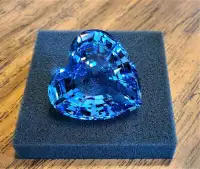Swarovski silver crystal "BLUE HEART"
