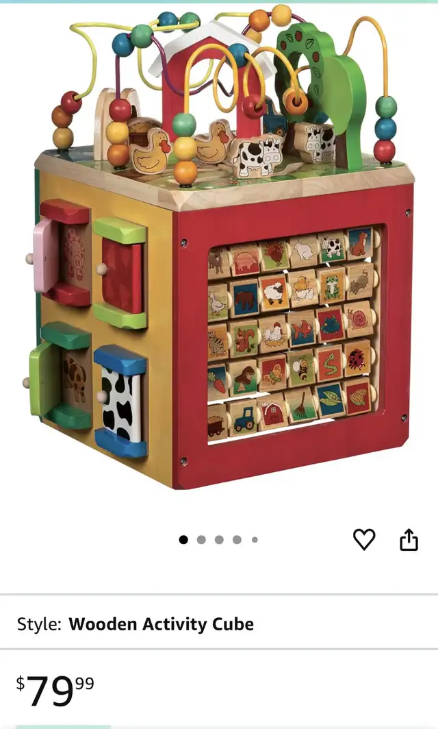 wooden activity cube64683913515395120