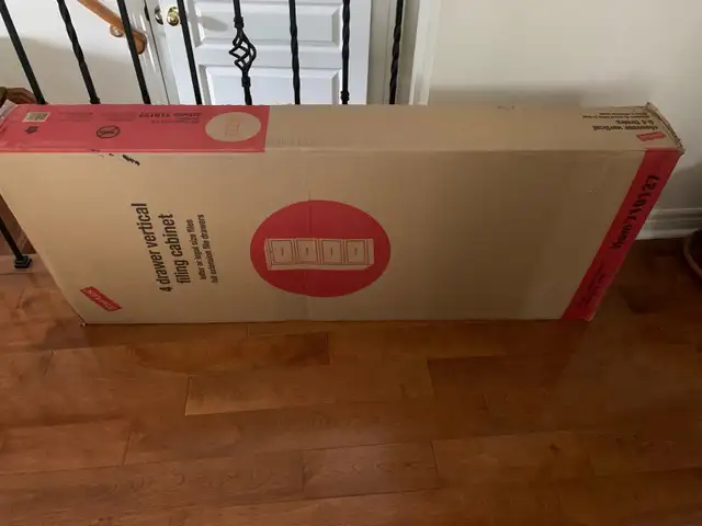 Staples 4 Drawer Vertical Filing Cabinet New In Box. Selling les64523621254787121